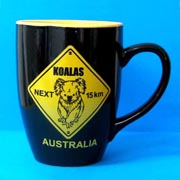 Mug - Roadsign Koala Black/Yellow